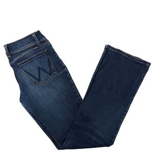 Wrangler Bootcut Jeans Womens 12 Dark Wash Blue Mid Rise Denim Pants